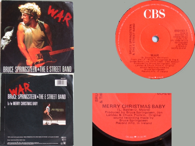Bruce Springsteen - WAR / MERRY CHRISTMAS BABY